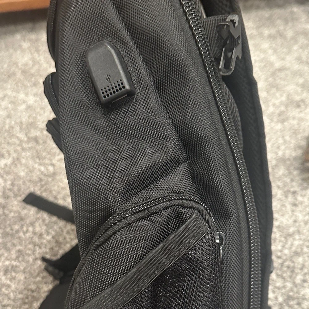 Vankean Black 16” Travel Laptop Backpack with Red Highlights